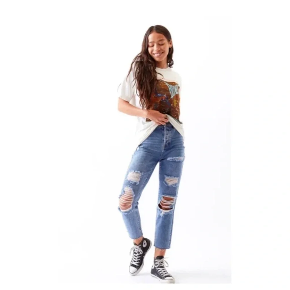 PACSUN Ripped Straight Leg Jeans - Picture 2 of 10